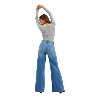 Women's High Waist Wide Leg Flare Jeans