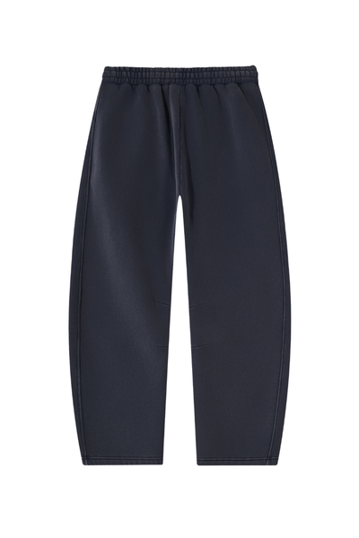 Unisex Fall Clothing Fleece-Lined Curved Wide-Leg Pants