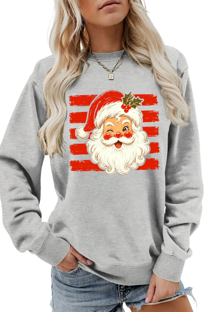 Women Fall Clothing Christmas Santa Graphic Sweatshirt