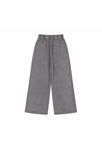 Men Fall Washed Vintage Straight Leg Sweatpants