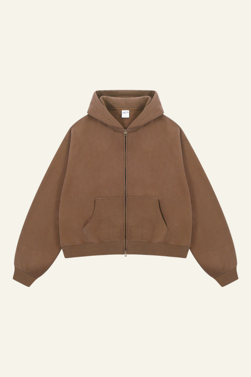 Men's Streetwear Two-Way Zipper Hooded Jacket