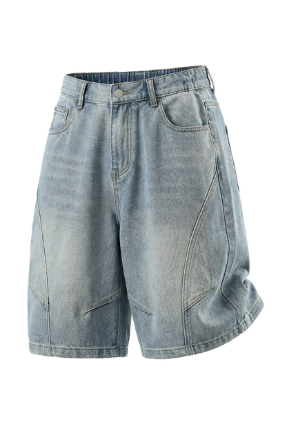 Men's SpringSummer Panel Washed 5" Jean Shorts - Retro Loose