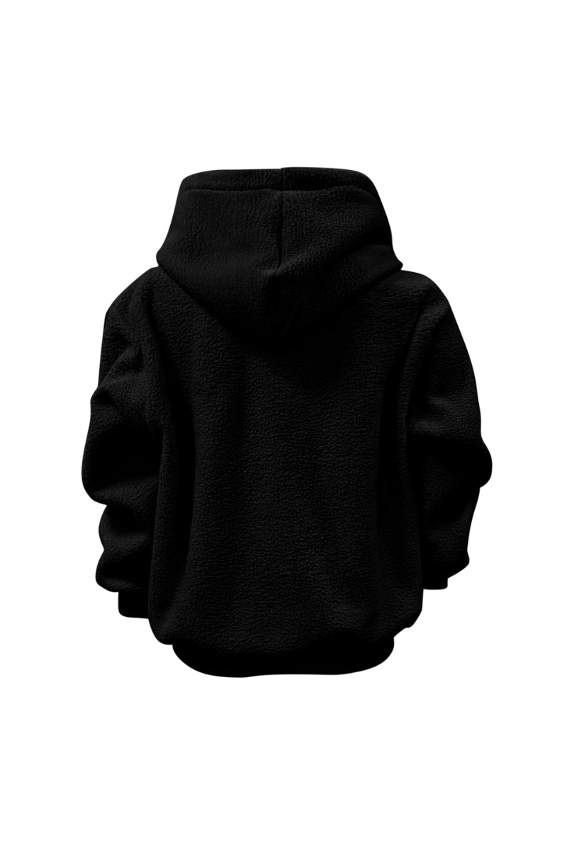 Women Fall Clothing Alpaca Fleece Pet Pocket Hoodie