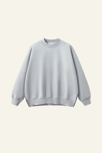 Men's Streetwear Side-Seamed Fleece-lined Pullover
