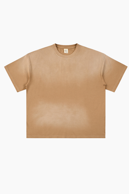 Women's Summer Cotton Washed Spray Fade Oversized Tee