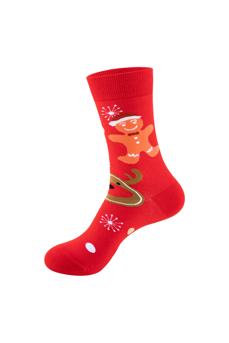 Unisex Fall Winter Festive Cartoon Christmas Crew Socks