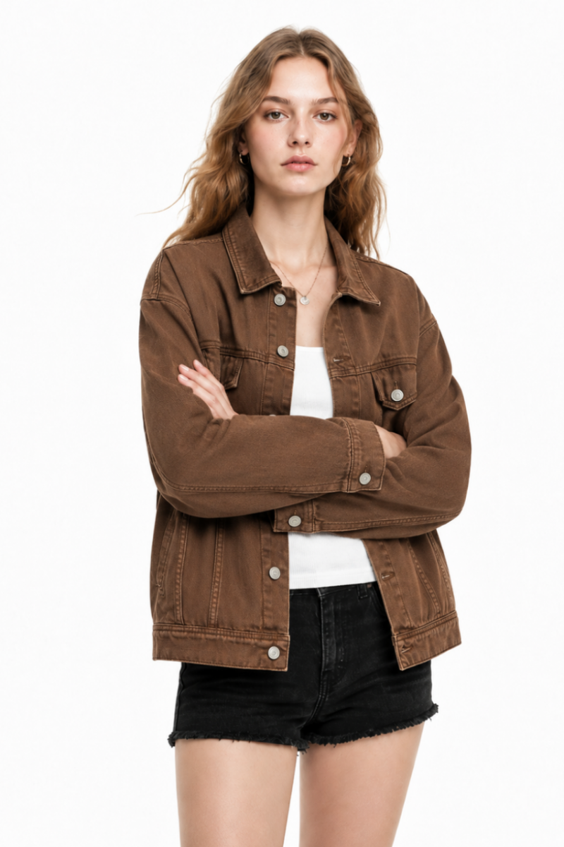 Women's & Unisex Oversized Washed Denim Jacket