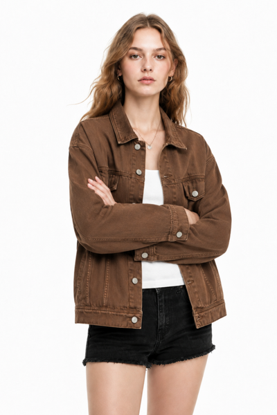Women's & Unisex Oversized Washed Denim Jacket