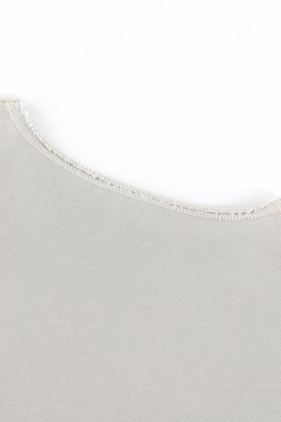 Women Fall Clothing 360G Raw Edge Cropped Pocket Sweatshirt