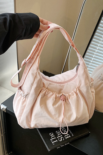 Women All Season Drawstring Multi Pocket Hobo Shoulder Bag