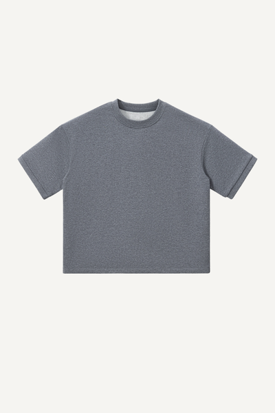 Men's 280g Cropped Oversized Crewneck Terry Cuff Vintage Tee