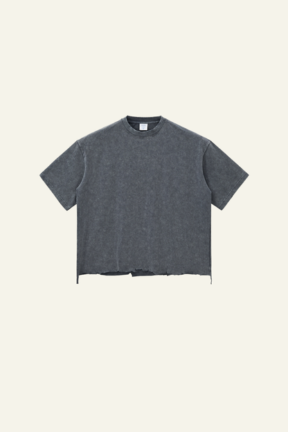 Women's  Cotton Frayed Streetwear Washed T-Shirt