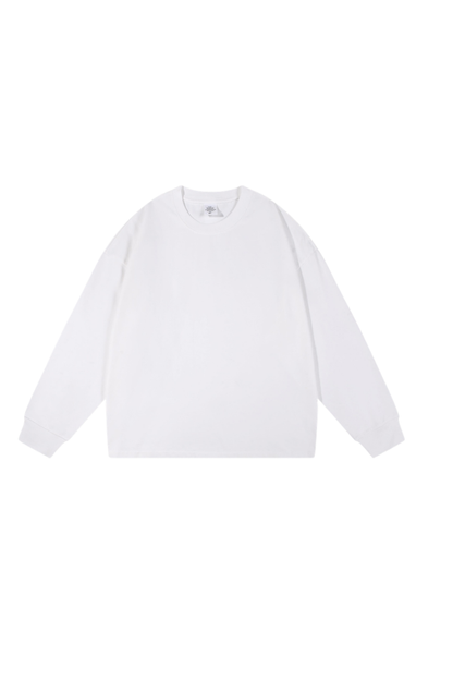 Men's 305g Heavy Cotton Loose Crewneck Long Sleeve Tee