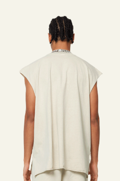 Men's Cotton 270 Heavyweight Washed Side Slit Tank Top