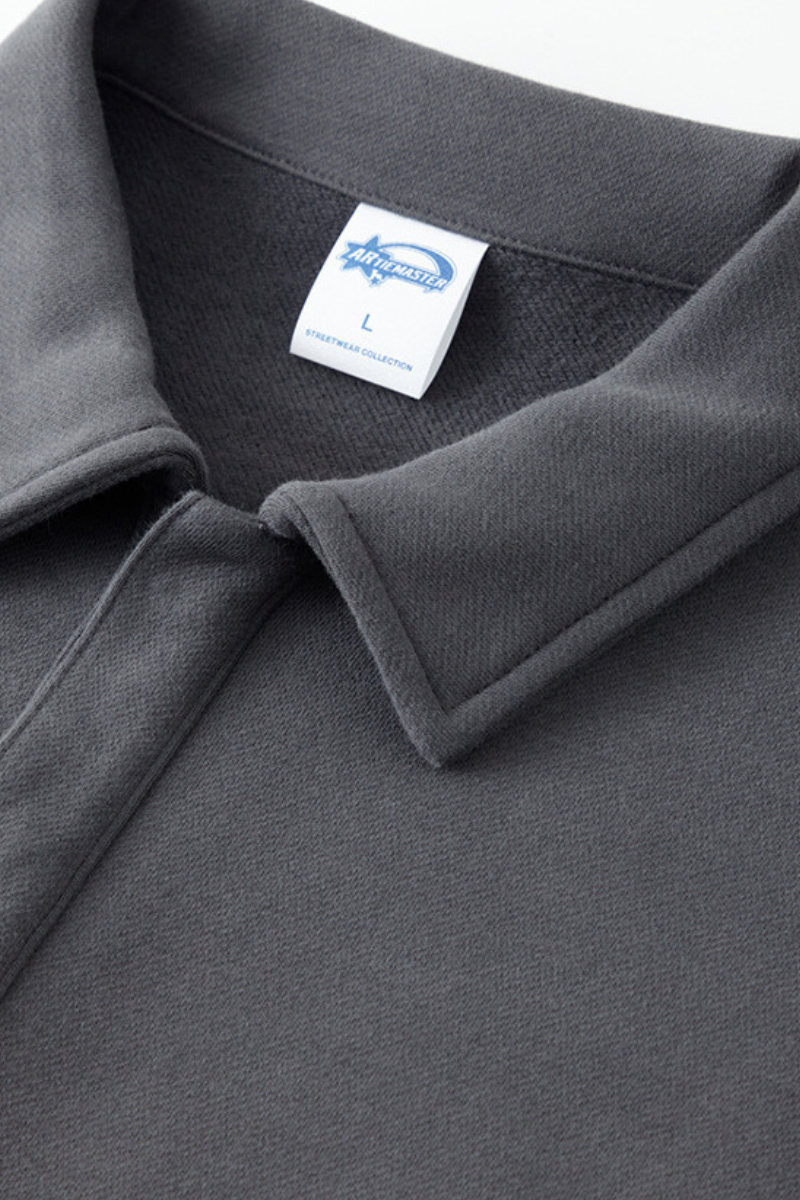 Women's Streetwear Polo Collar  Sweatshirt