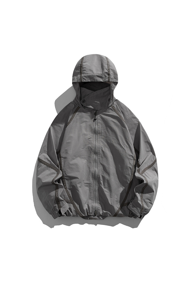 Unisex Mountain Paneled 3D Lightweight Windbreaker Jacket