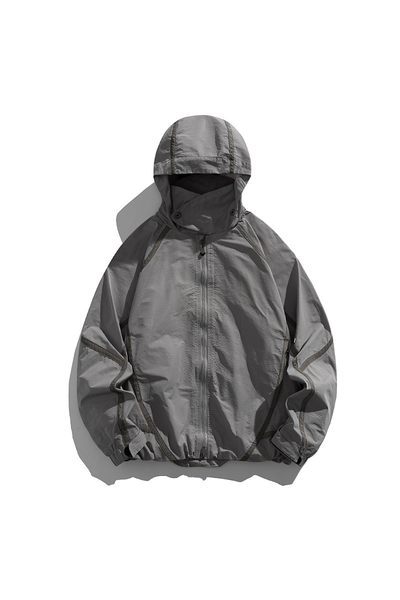Unisex Mountain Paneled 3D Lightweight Windbreaker Jacket