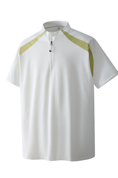 Men's Summer Outdoor Mint Half Zip Quick Dry Tee