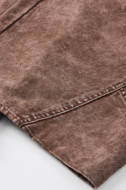 Men All Season Vintage Washed Wide Leg Scimitar Pants