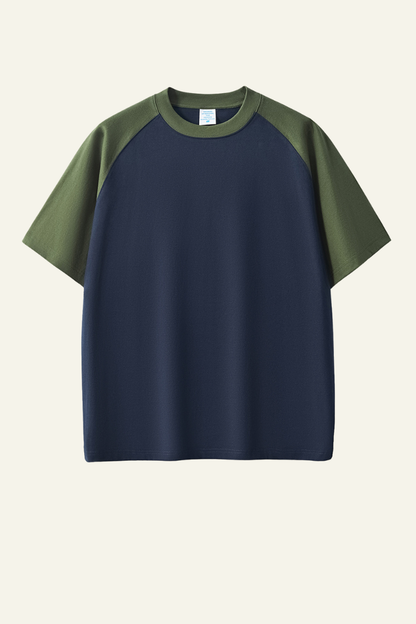 Men's  Cotton Color-Blocked Relaxed T-shirt.