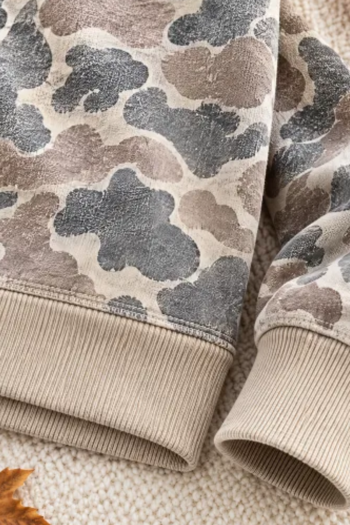 Women's Fall Leopard Print Rib Loose Pullover Sweatshirt