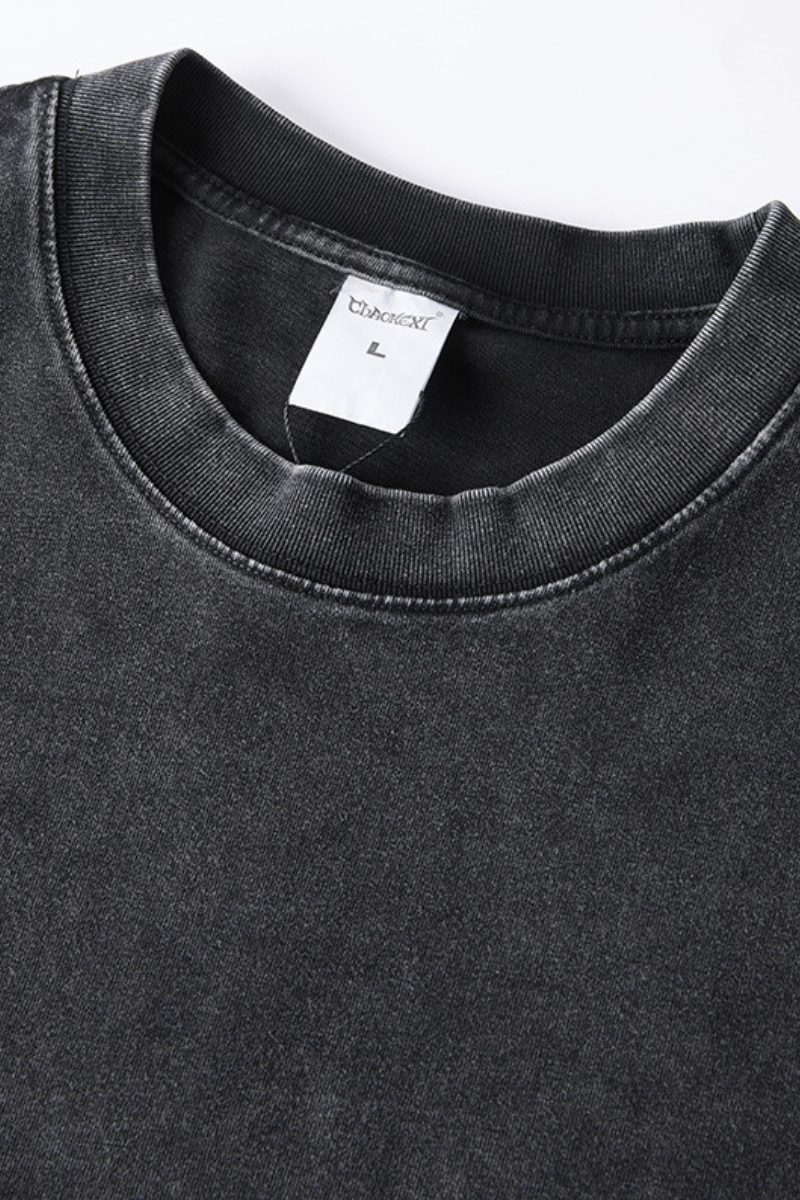 Men's Summer Washed Boxy Cotton Tee & Shorts Set