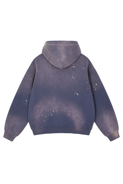 Women's Fall Splatter-Wash Distressed Pullover Hoodie