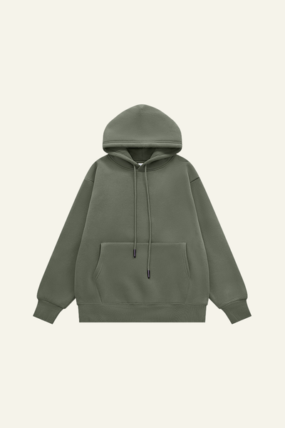 Men's Streetwear Fleece-lined Front Pocket Hoodie