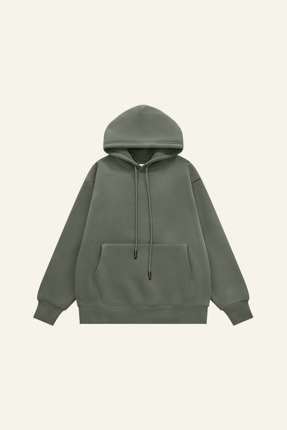 Men's Streetwear Fleece-lined Front Pocket Hoodie