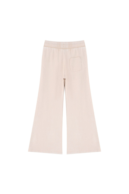 Men Fall 400gsm 100% Cotton Washed Pocket Flare Sweatpants