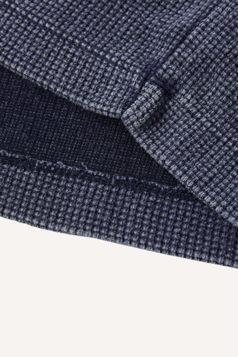 Men's Summer Vintage Washed Waffle Breathable Loose Polo
