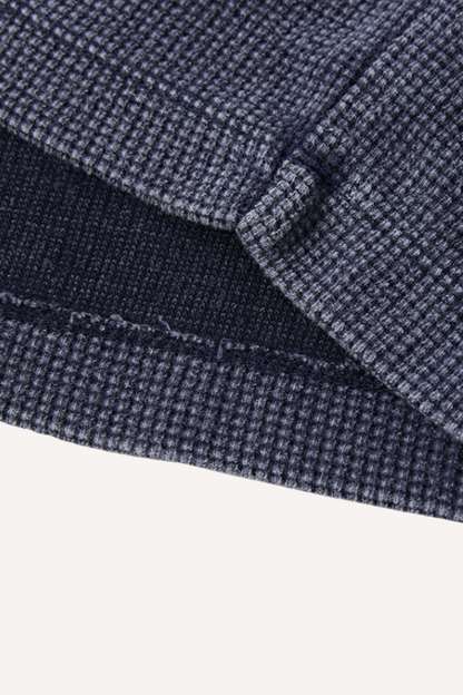Men's Summer Vintage Washed Waffle Breathable Loose Polo