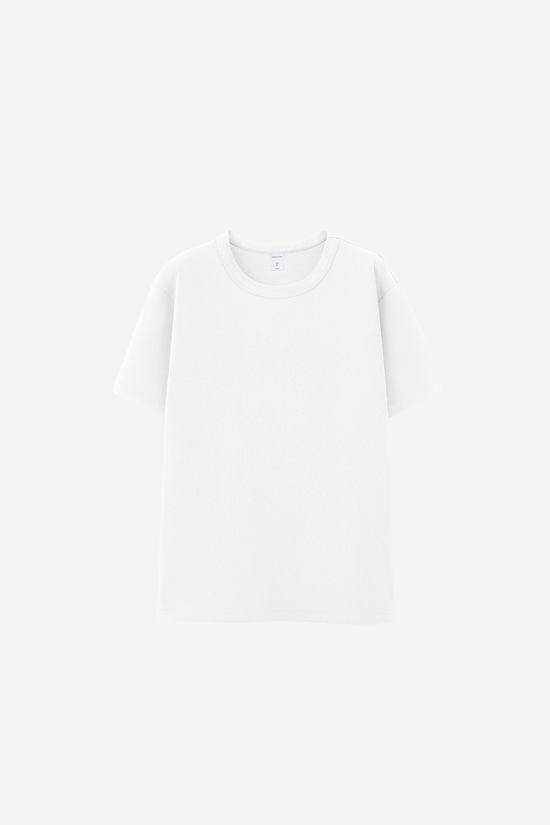 Women's 250g Cotton Double Layer Crewneck Basic Set-in Tee