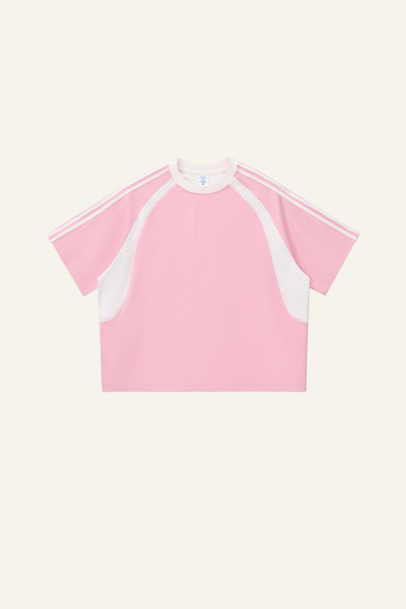 Women's Cotton Side Striped Color Block Streetwear T-shirt
