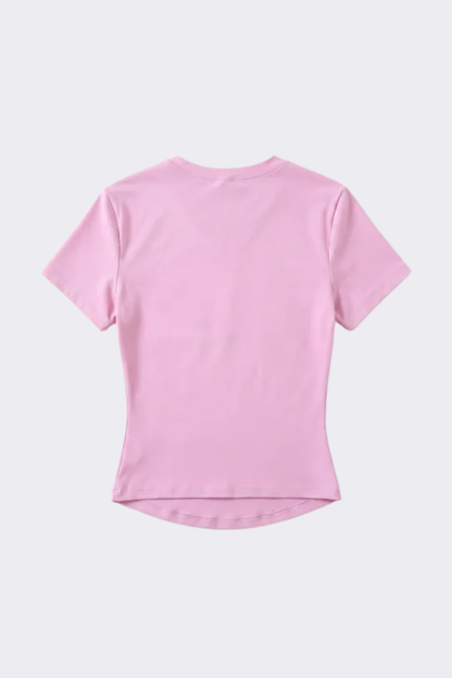 Women's Outdoor Yoga Gym Tight Run Tee - Crewneck