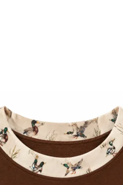 Women Fall Clothing Mallard Contrast Trim Sweatshirt