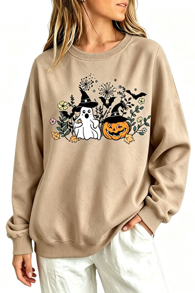 Women Fall Clothing Halloween Witch Ghost Sweatshirt