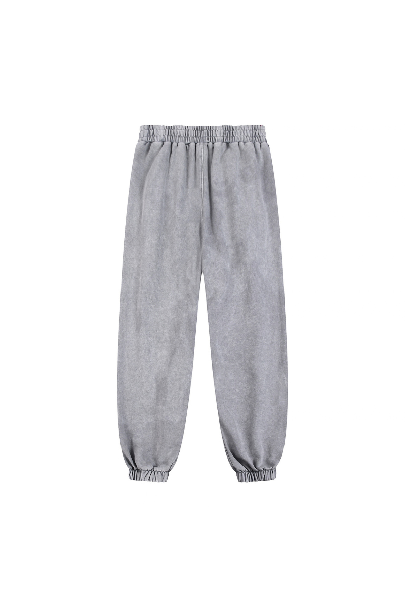 Men Fall Clothing 400G Washed Relaxed Cuff Jogger Pants