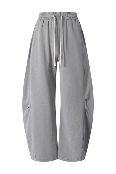Unisex Summer Vintage Washed Cotton Drawstring Cargo Pants