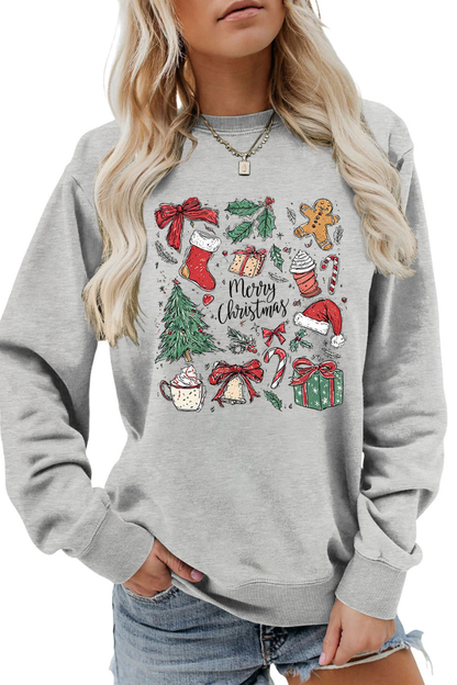Women Winter Merry Christmas Gift Graphic Sweatshirt
