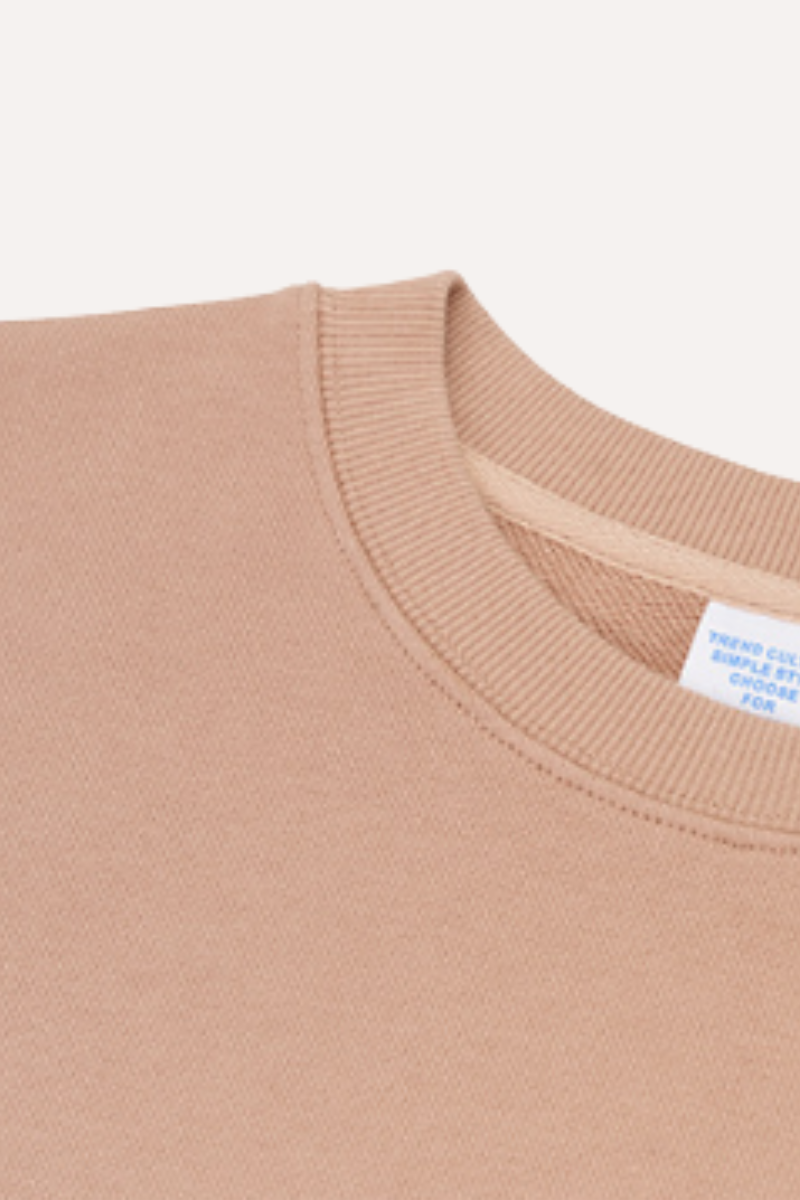 Men's Spring 380g Terry Cotton Loose Crewneck Sweatshirt