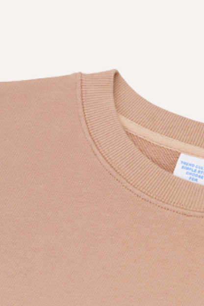 Men's Spring 380g Terry Cotton Loose Crewneck Sweatshirt