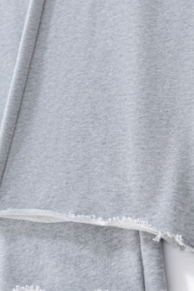 Women Fall 100% Cotton Wide Leg Raw Hem Pocket Sweatpants