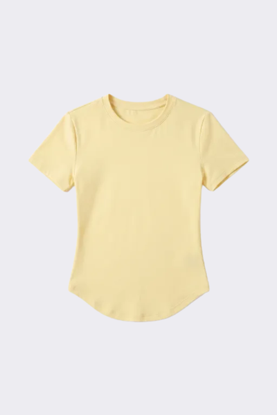 Women's Outdoor Yoga Gym Tight Run Tee - Crewneck