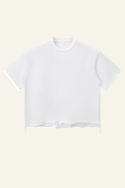 Men's Cotton Frayed Streetwear Washed T-Shirt
