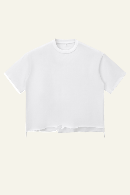 Men's Cotton Frayed Streetwear Washed T-Shirt