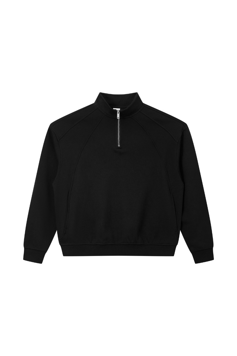 Women Fall Clothing Warm Heathered Half Zip Sweatshirt