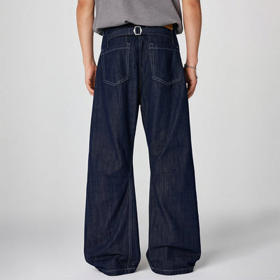 Men's Spring Denim Contrast Stitch Flare Denim Jeans