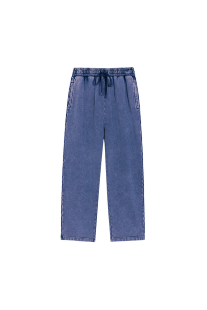 Men's Fall Snow-Wash Straight-Leg Cotton Sweatpants