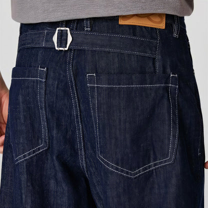 Men's Spring Denim Contrast Stitch Flare Denim Jeans